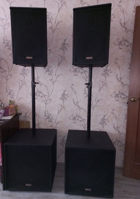 Продам або поміняю акустичну систему з підсилювачем. 1,5кВт.