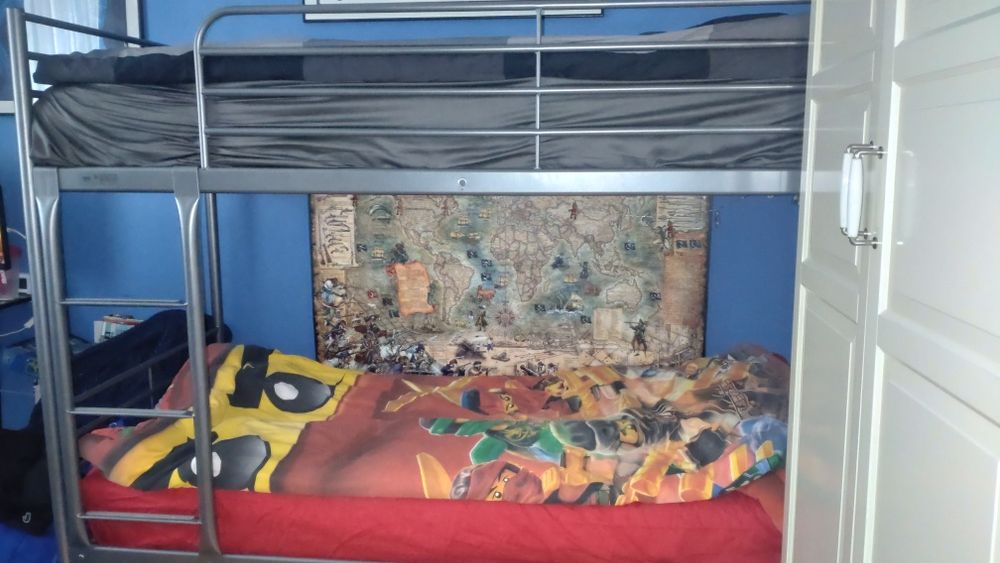 Ikea Svarta łóżko piętrowe