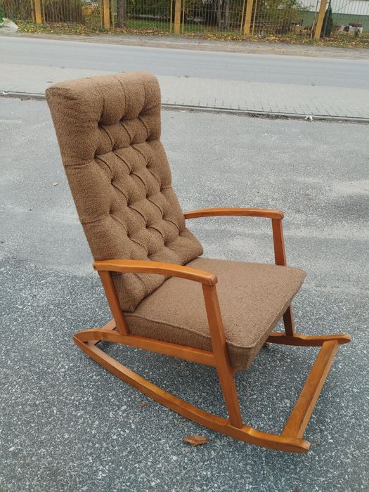 Fotel bujany vintage lata 70 design