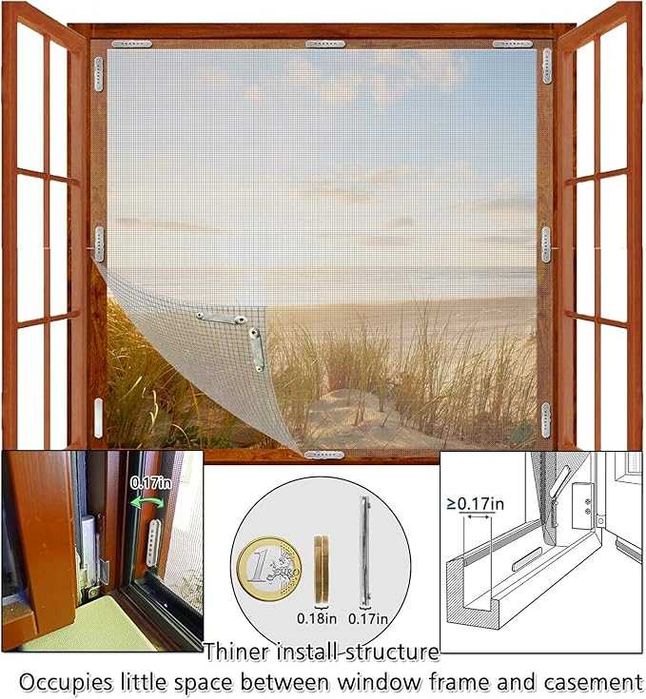 Magnesy do moskitiery 12 szt. – mocne zapięcia bez wiercenia