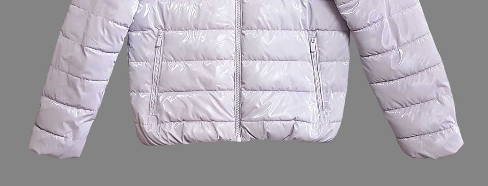 Kurtka zimowa liliowa puchowa pikowana Reserved 158cm