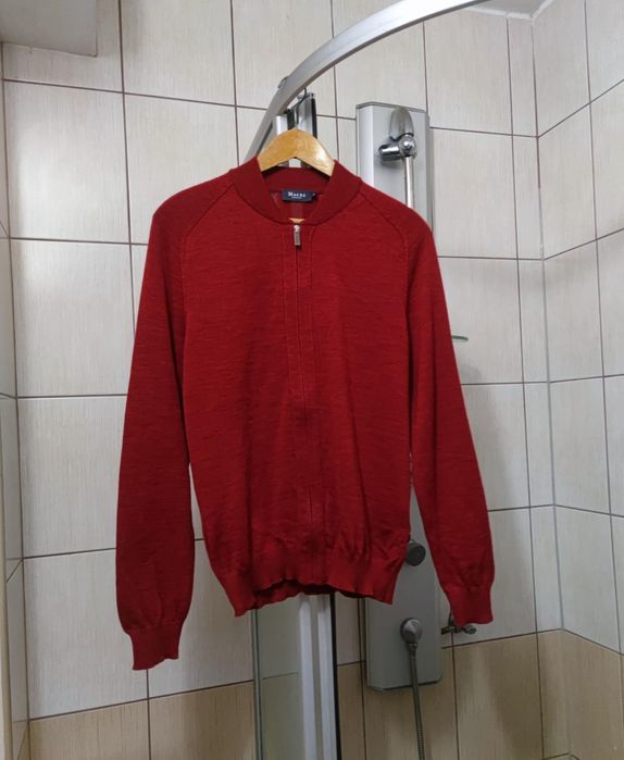 Sweter sweterek Maerz 48 męski L unisex damski wełniany wełna naturaln