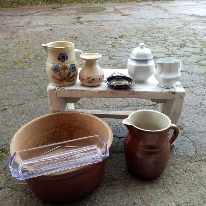 Vintage zestaw antyków PRL