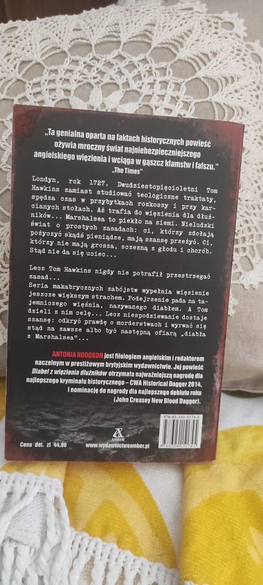 Antonia Hudgson "Diabeł z więzienia dłużników" kryminał historyczny