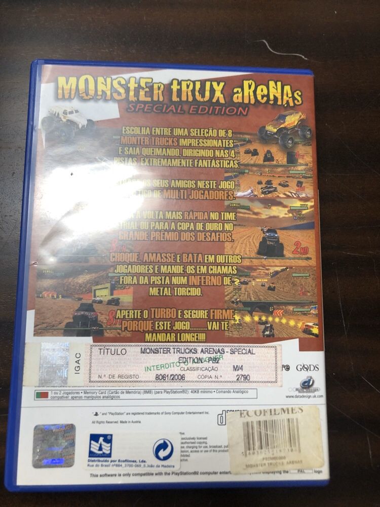 Jogo Playstation2 Monster trux arenas
