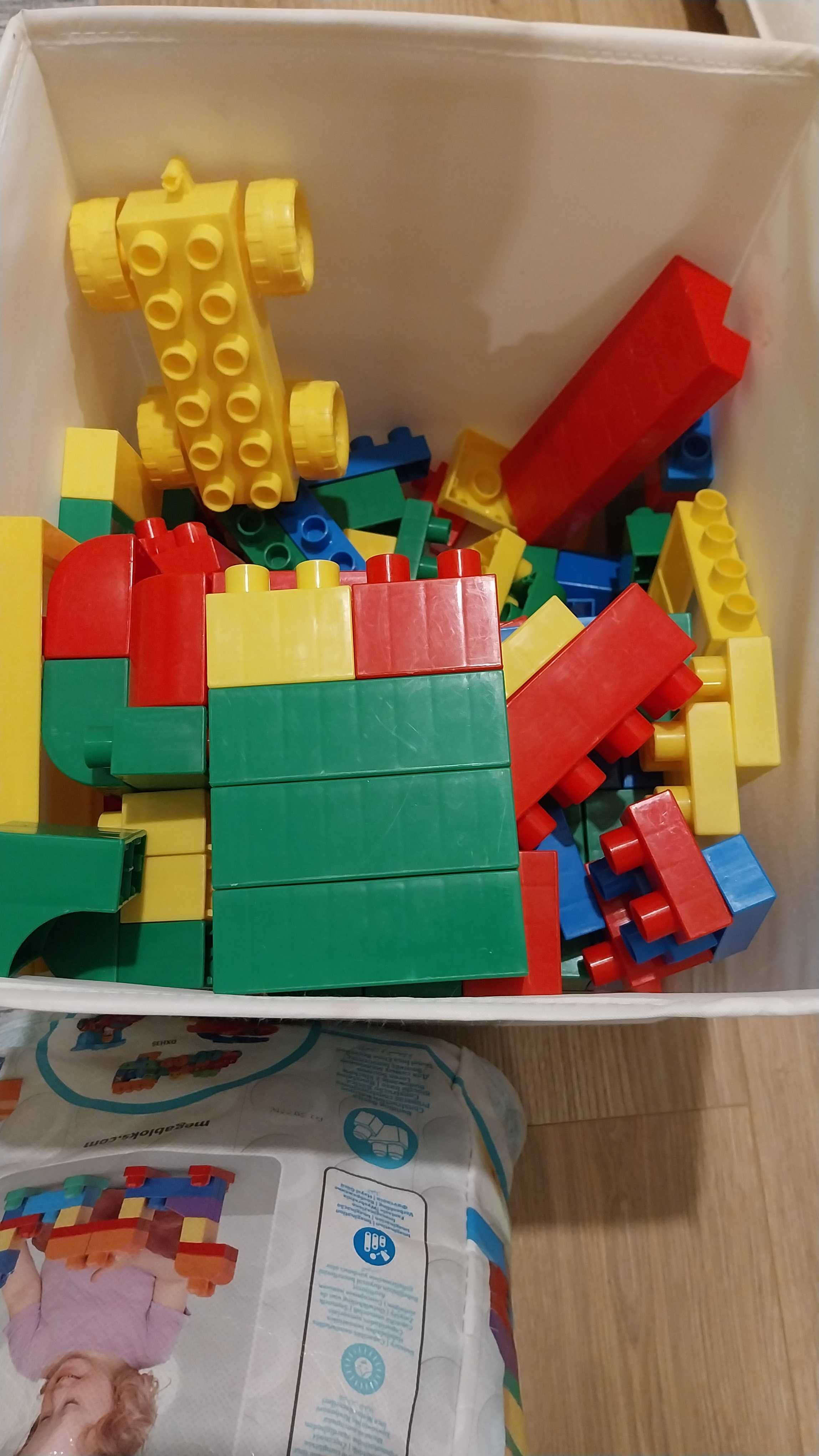 Klocki duży zestaw fisher price mega blocks 60 + wader