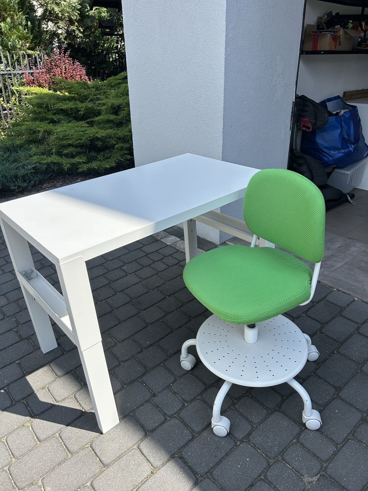 Biurko Pahl regulowane i krzesło vimund ikea