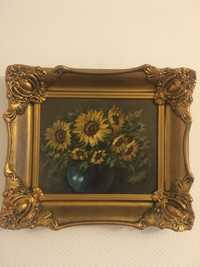 Obraz olejny słoneczniki 43x37cm