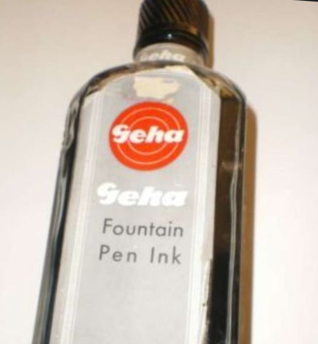 Frasco c/tinta permanente Geha e enxugador Tank