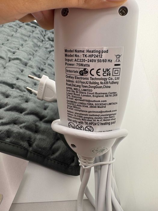 PODUSZKA ELEKTRYCZNA GRZEWCZA na pilot ciepła mata koc 6 trybów 60x30