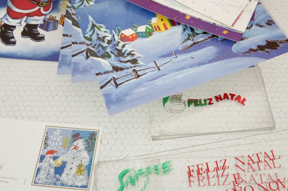 Postais e acrílicos de natal, lote por 5€
