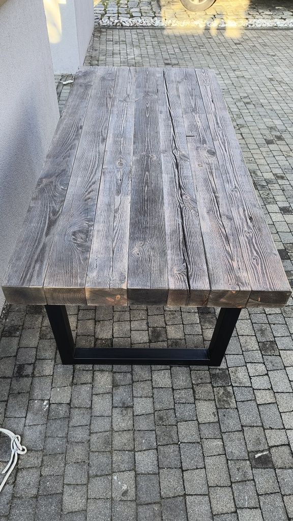 Stół loftowy. Lite drewno.