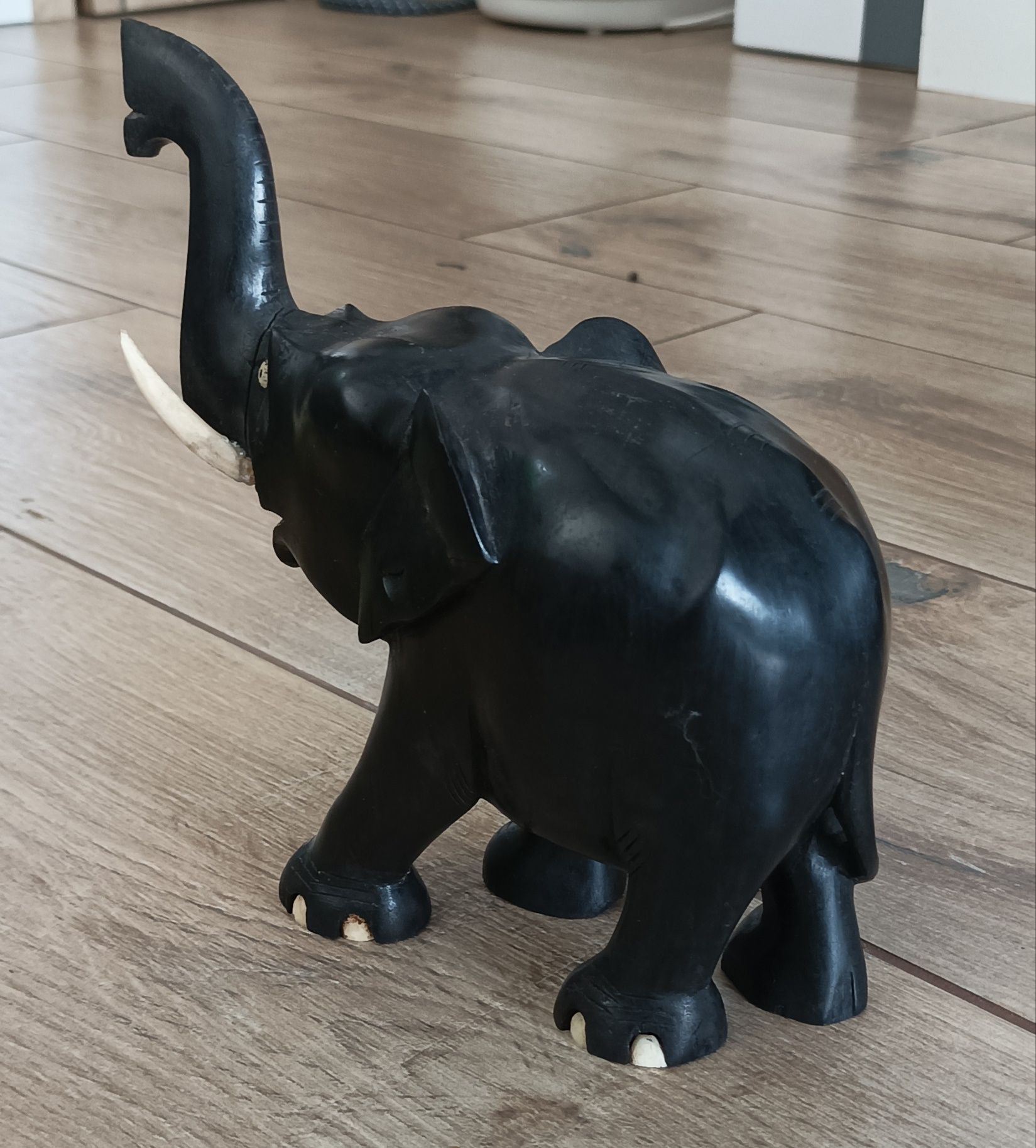 Stara figurka słonia heban