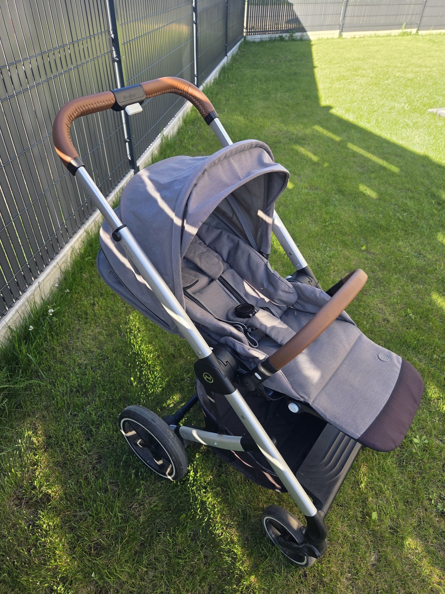 Wózek spacerówka gondola 2w1 cybex balios s lux szary + uchwyt na kube