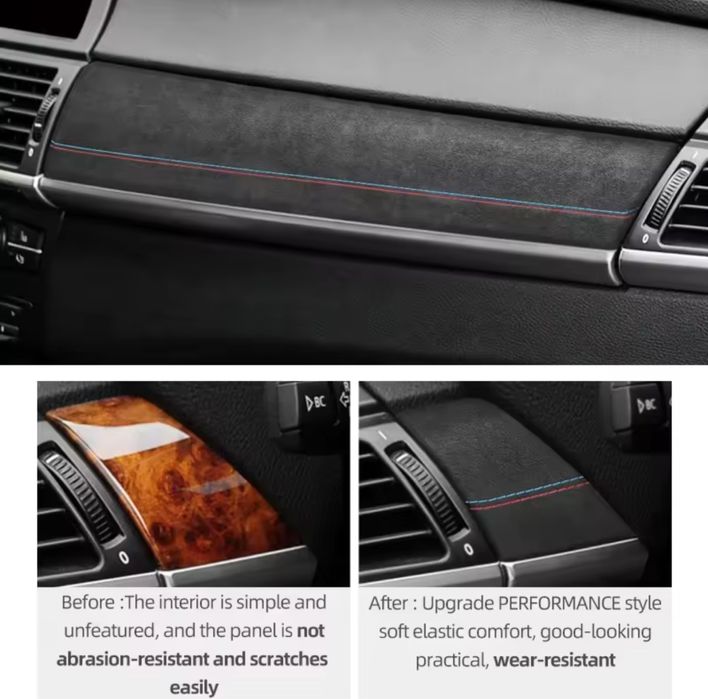 Набор Алькантари на торпеду BMW X5/X6 E70 E71