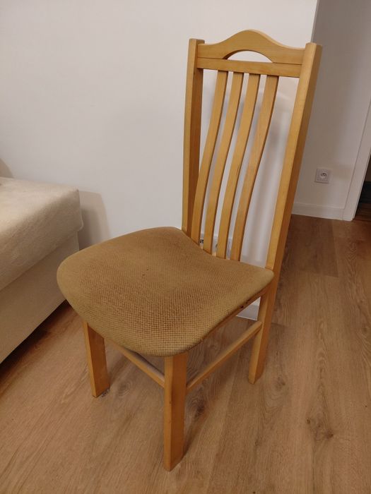 Drewniane krzesła tapicerowane IDEALNY stan