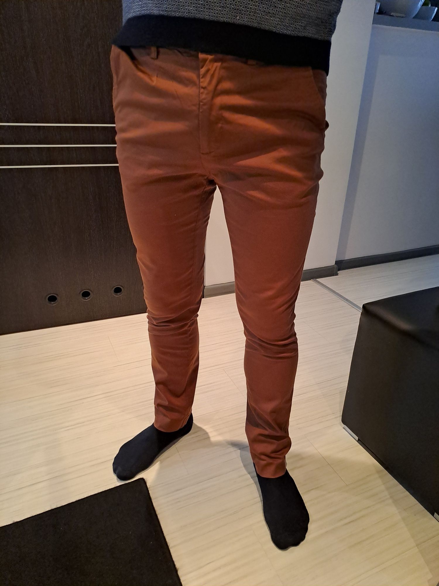 Spodnie męskie HM,50,M/L,brąz camel