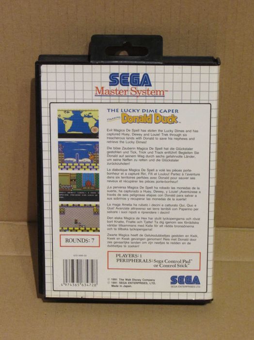 Jogo Sega Master System The Lucky Dime Caper