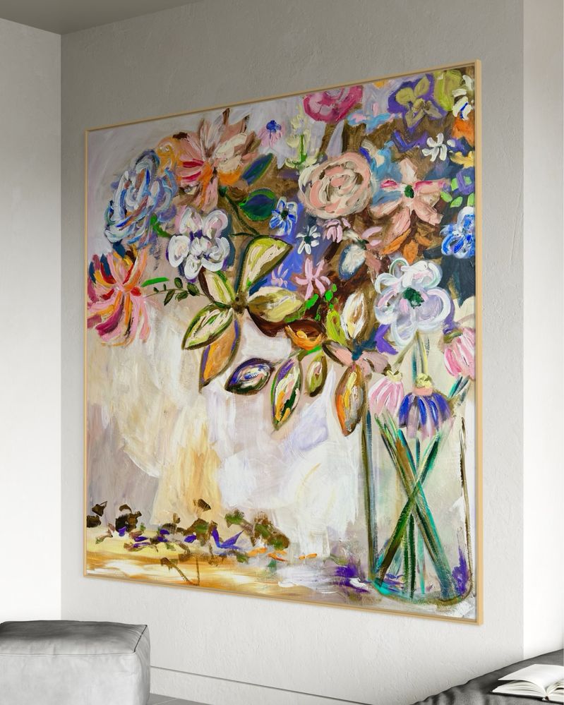 Abstrakcja obraz  110x110 cm