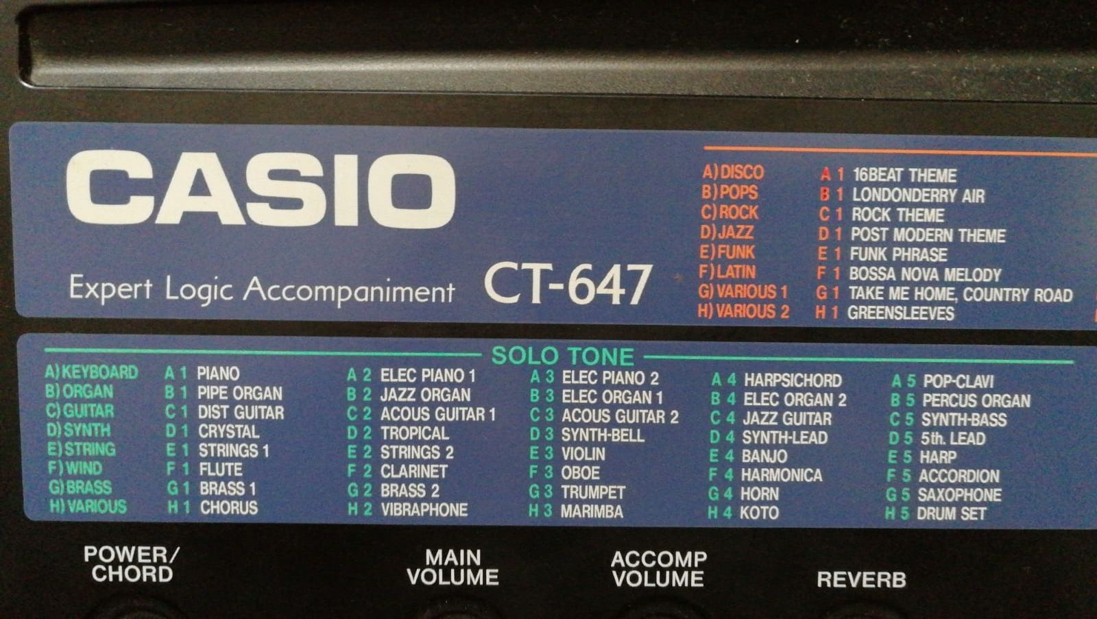 Keyboard Casio CT 647