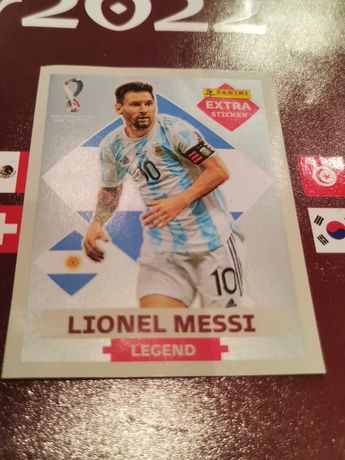 Figurinha extra Sticker Leonel Messi LEGEND PRATA