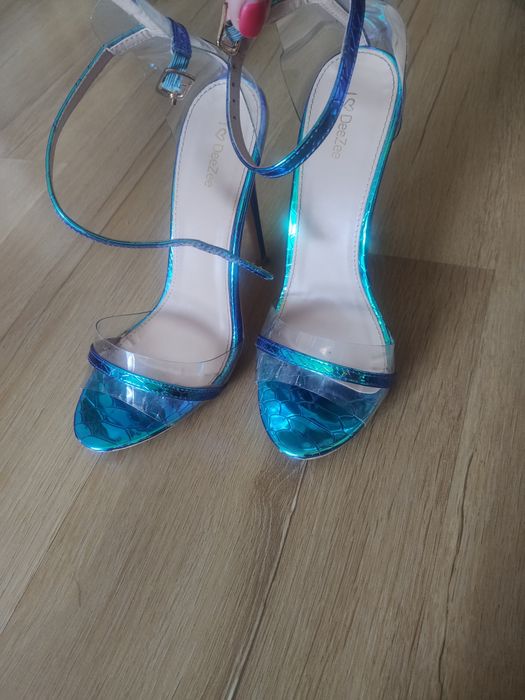 Śliczne sandałki, kameleon, transparentny, wygodne