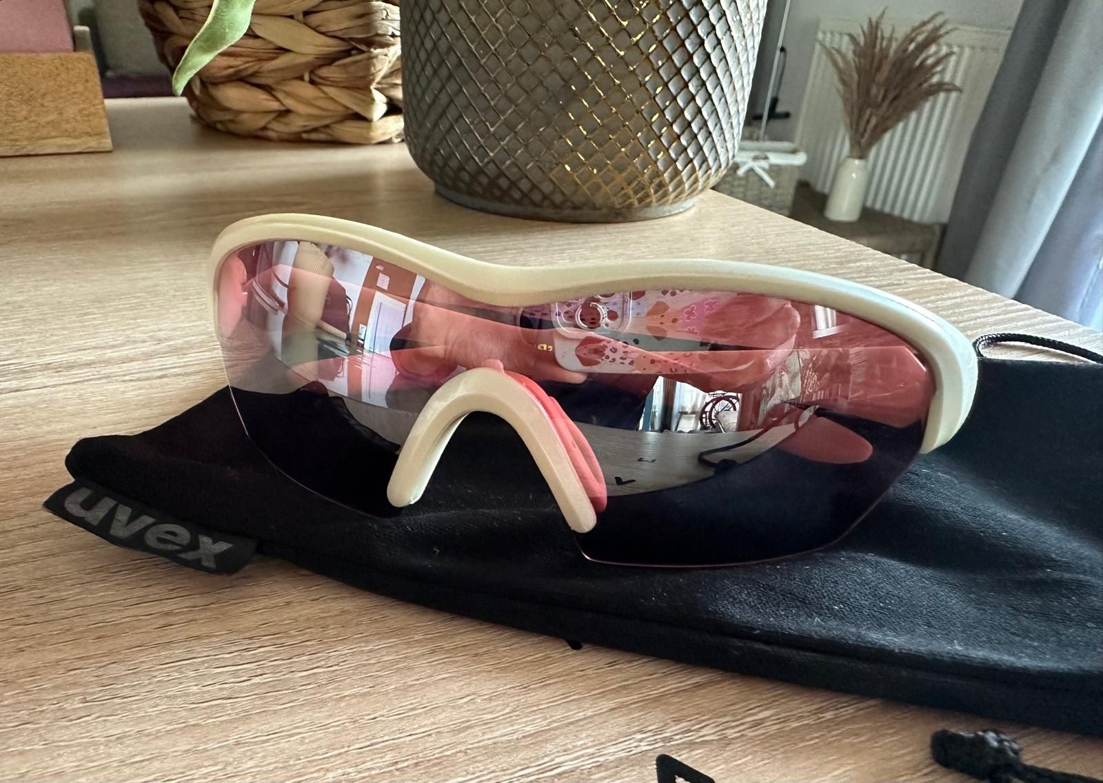 OKULARY SPORTOWE UVEX XANE białe rowerowe biegowe trekingowe