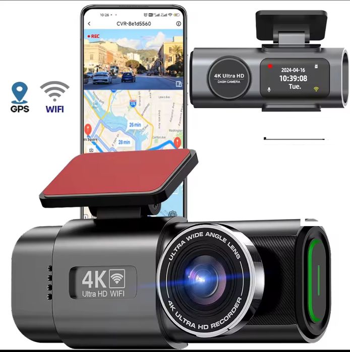 Kamera samochodowa wideorejestrator Wifi GPS 4K