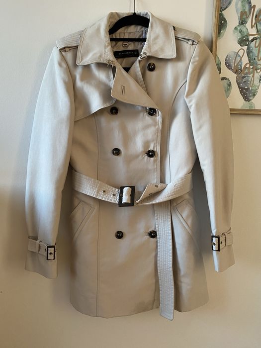 Płaszcz trencz Zara płaszczyk pasek