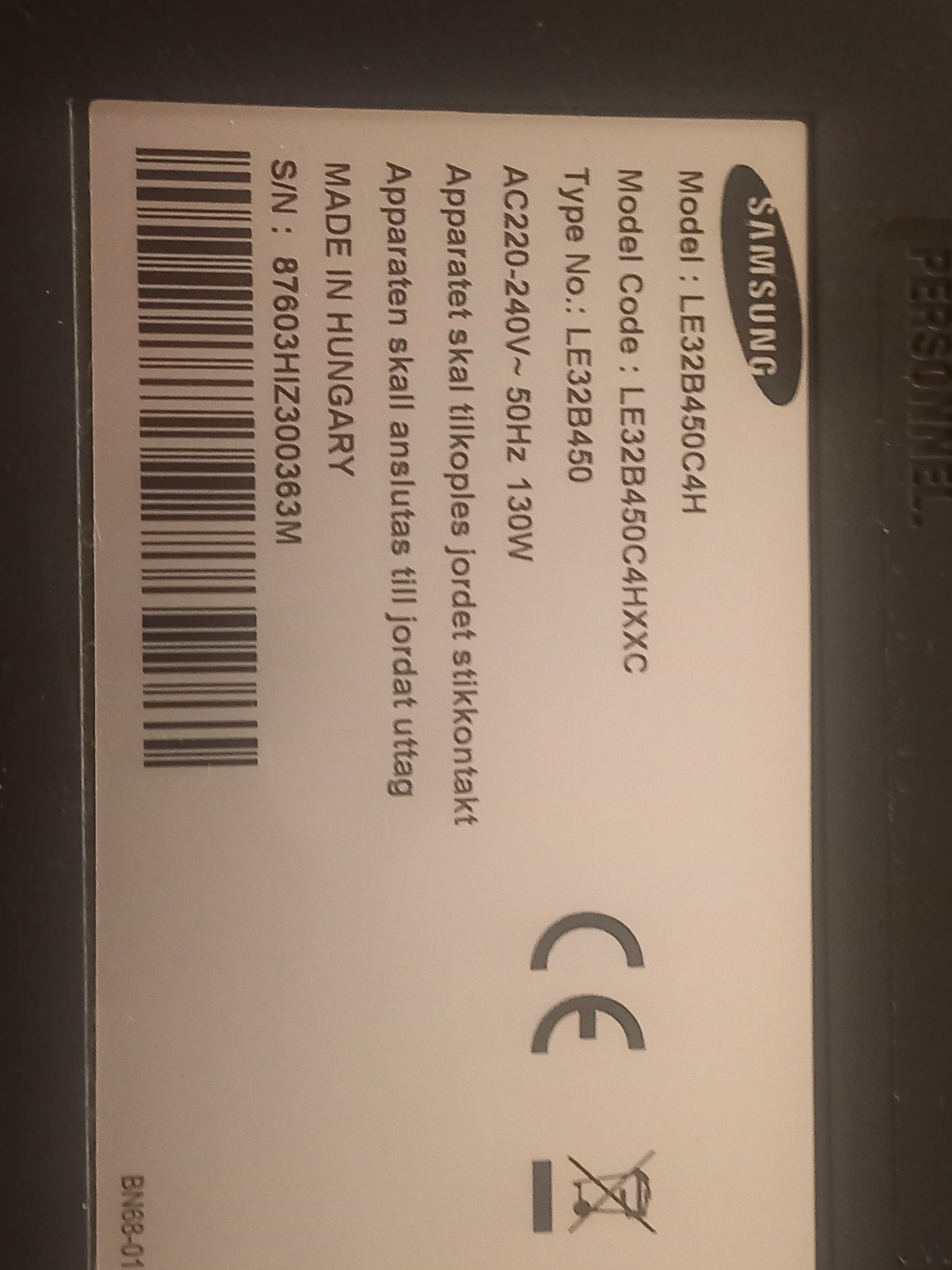 Telewizor Samsung le32 +Dekoder DVBT2.