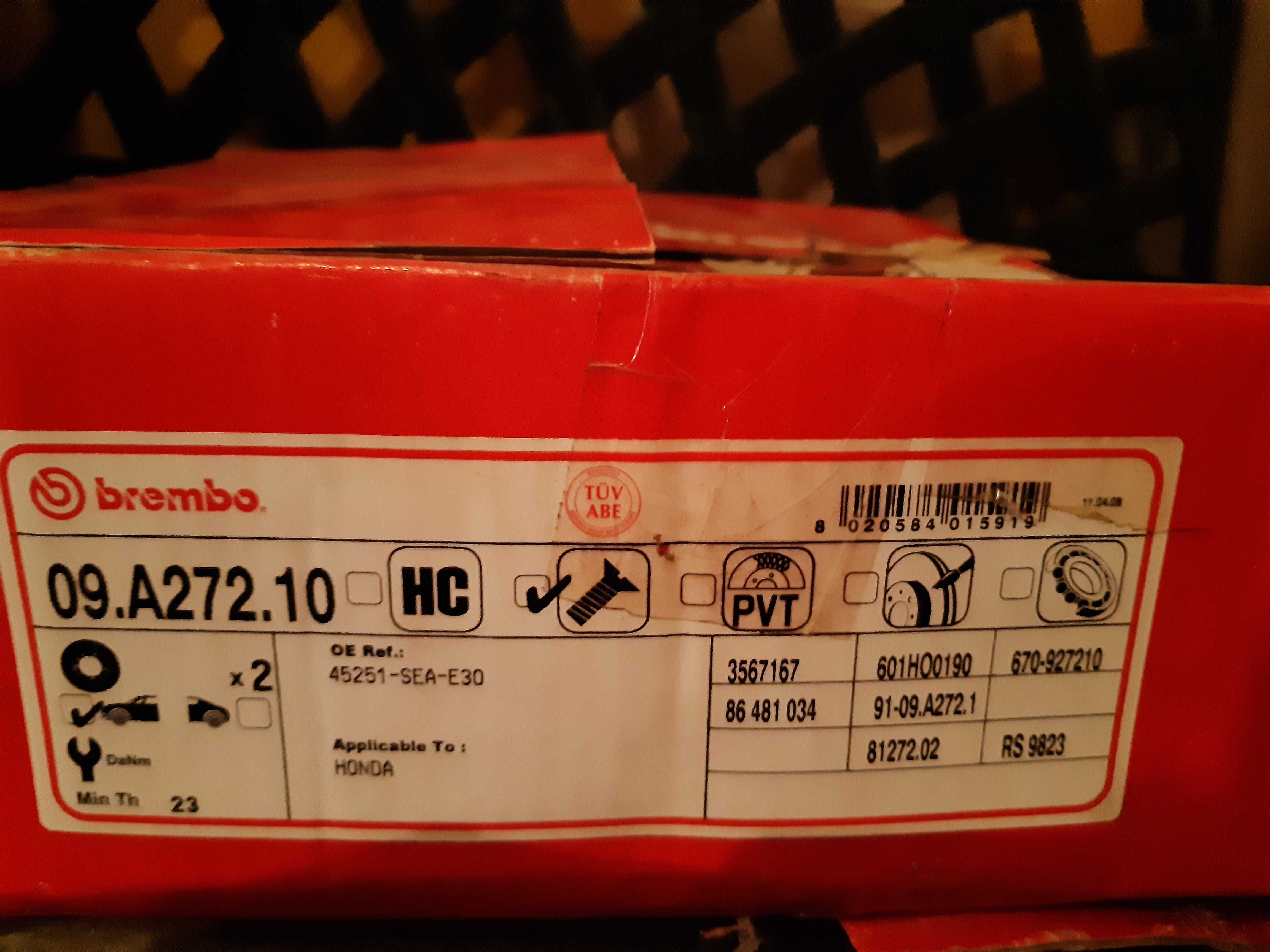 TARCZE HAMULCOWE i klocki przód HONDA CR-V II 02-06  2,2 ICTDI