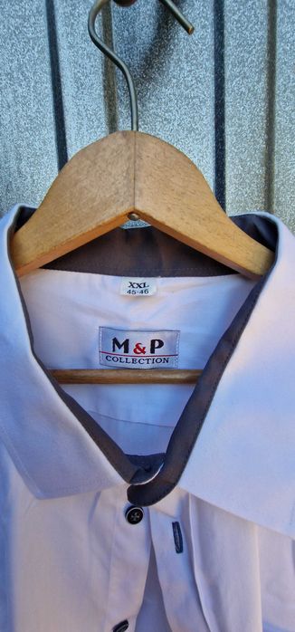 M&P collection Koszula męska biała długi rękaw XXL 45-46