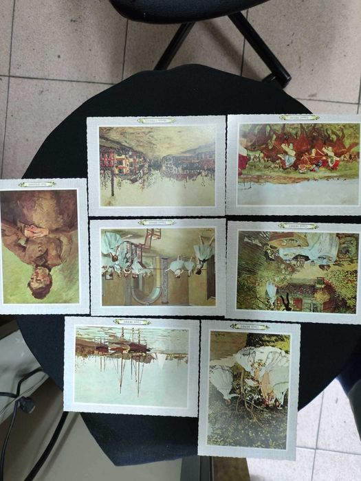 coleçao 18 postais de grandes pintores mundiais