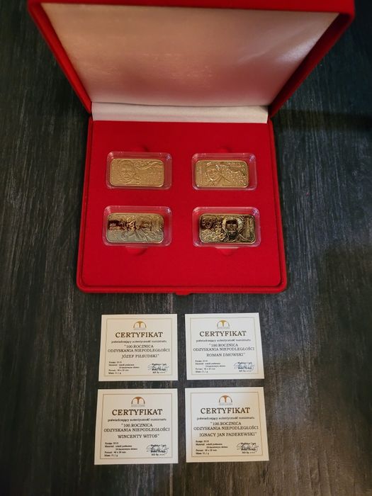 Numizmaty pozłacane 100 rocznica odzyskania niepodległości