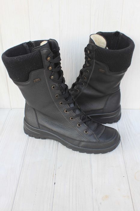 Зимові напів чоботи Rieker шкіра Німеччина 40р черевики ботинки