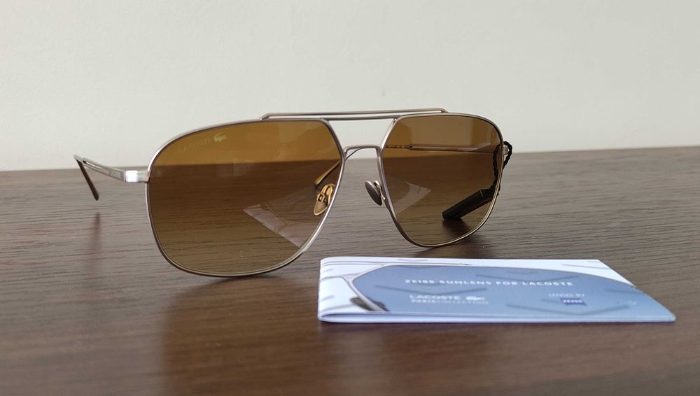 Сонцезахистні окуляри Lacoste L218SPC Лінзи Carl Zeiss Металева оправа