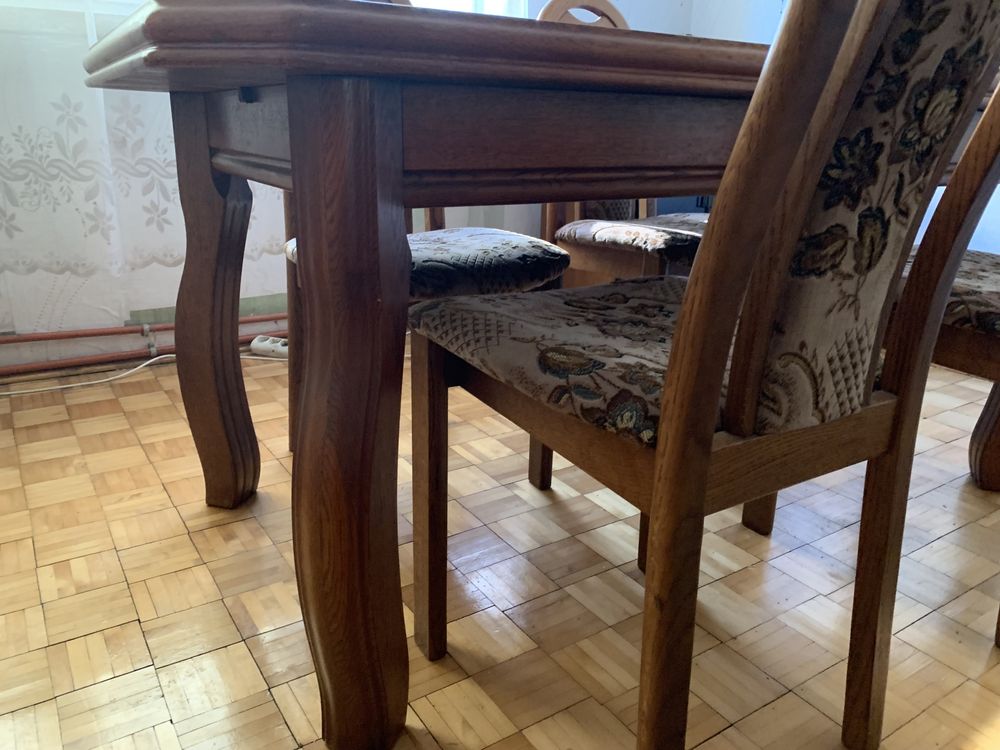Drewniany Dębowy stół + 4 Krzesła GRATIS