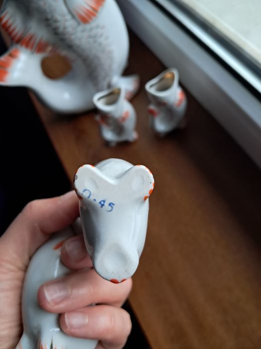 Porcelana kolekcjonerska rybki prl