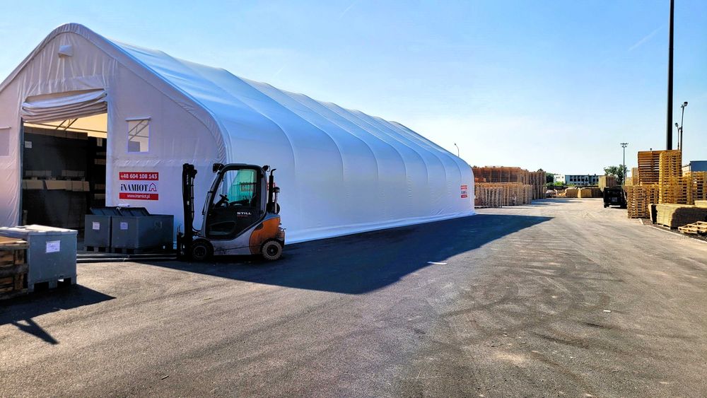 Hala namiotowa 6x15x4,88m magazynowa wiata magazynowa całoroczna