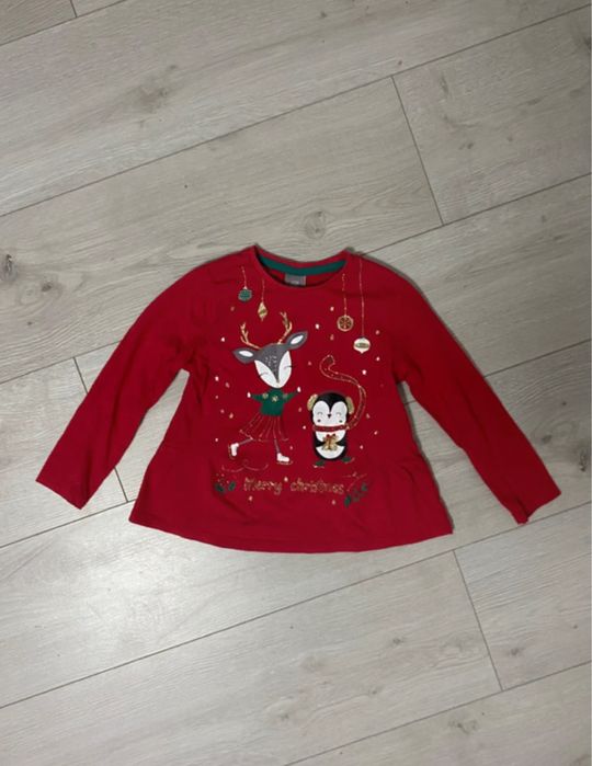 Bluzka świąteczna na długi rękaw