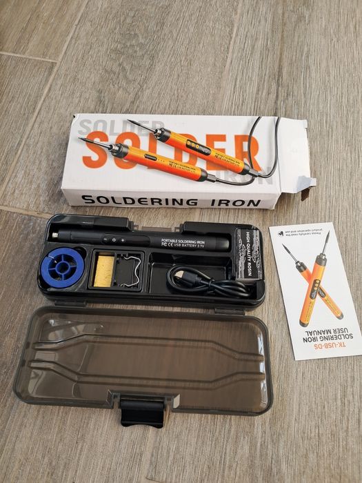 Паяльник з USB живленням та регульованою температурою, LCD дисплеєм