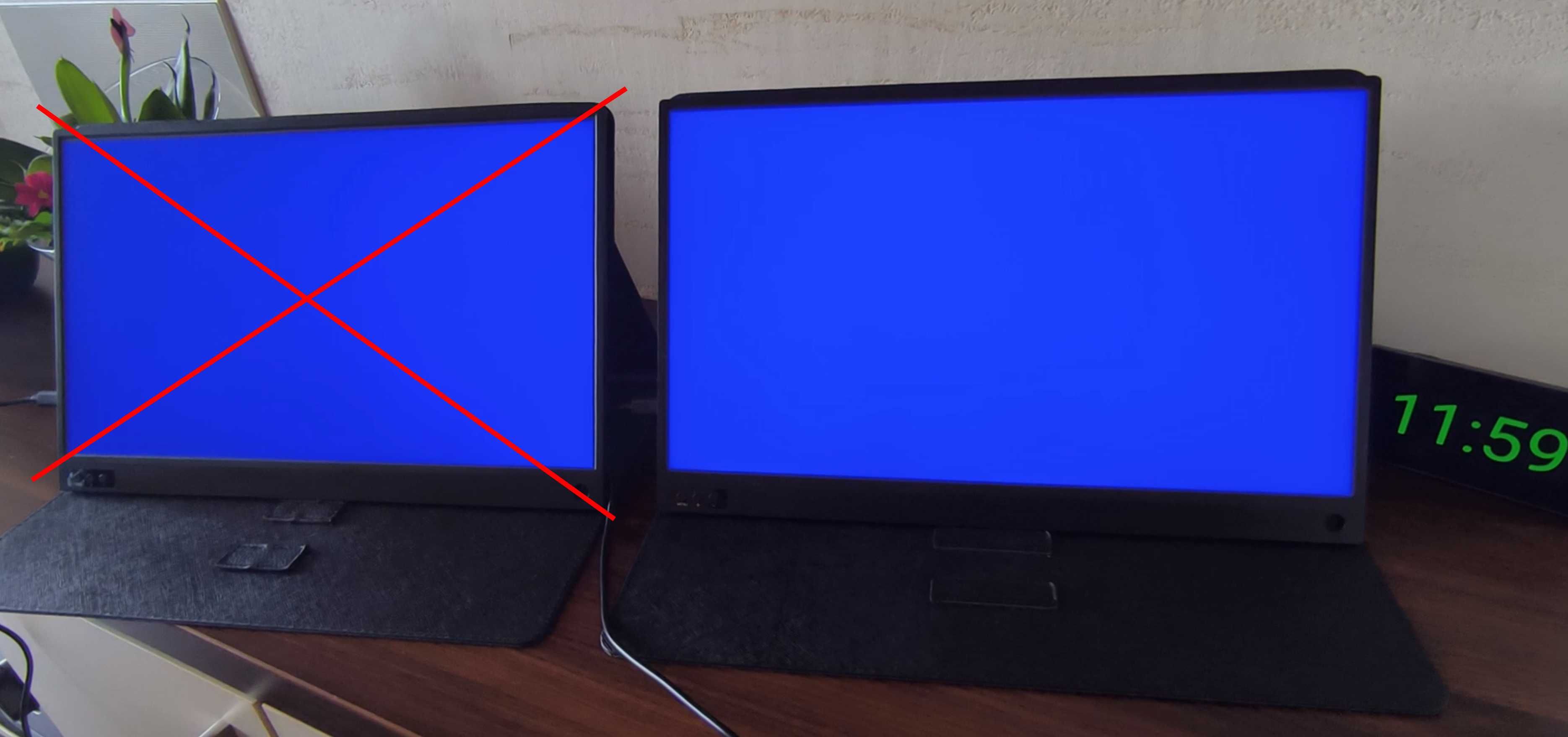 Monitor 15.6" ZEUSLAP HDR, 120hz, IPS, 1080P, MiniHDMI, USB-C