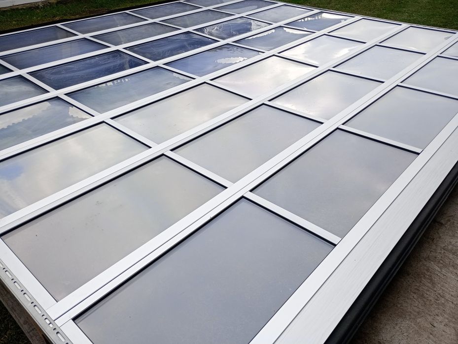 Brama 500x450 segmentowa garażowa panelowa aluminiowa przemysłowa