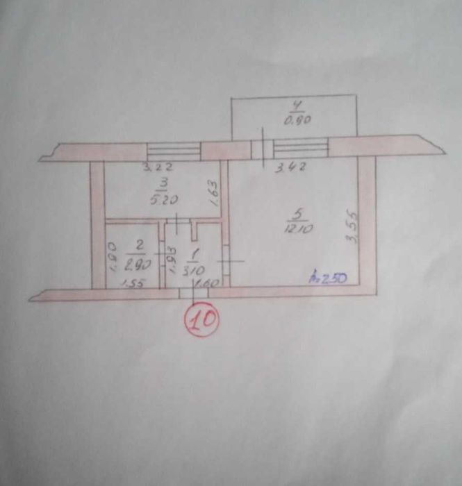 Продам однокімнатну квартиру 24 м² третій мікрорайон
