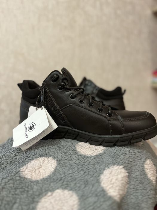 Натуральні шкіряні зимові чоловічі черевики,  42 розмір