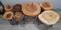 stolik kawowy plaster drewna dąb, jesion, orzech, topola, od ręki