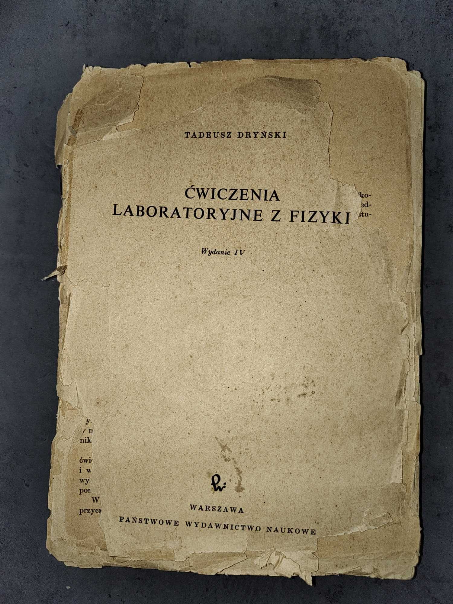 Ćwiczenia laboratoryjne z fizyki Tadeusz Dryński