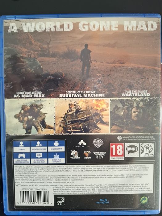 Jogo Mad Max PS4 ou PS5 (Playstation 4 e 5)