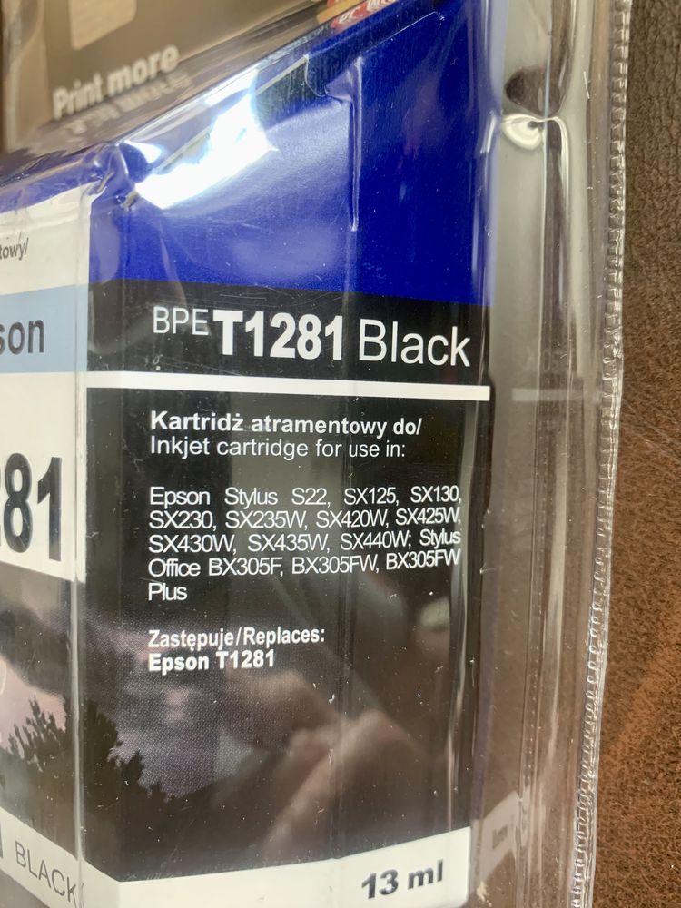 Tusz Kartridż Do Epson Black Point T1281 Czarny Nowy