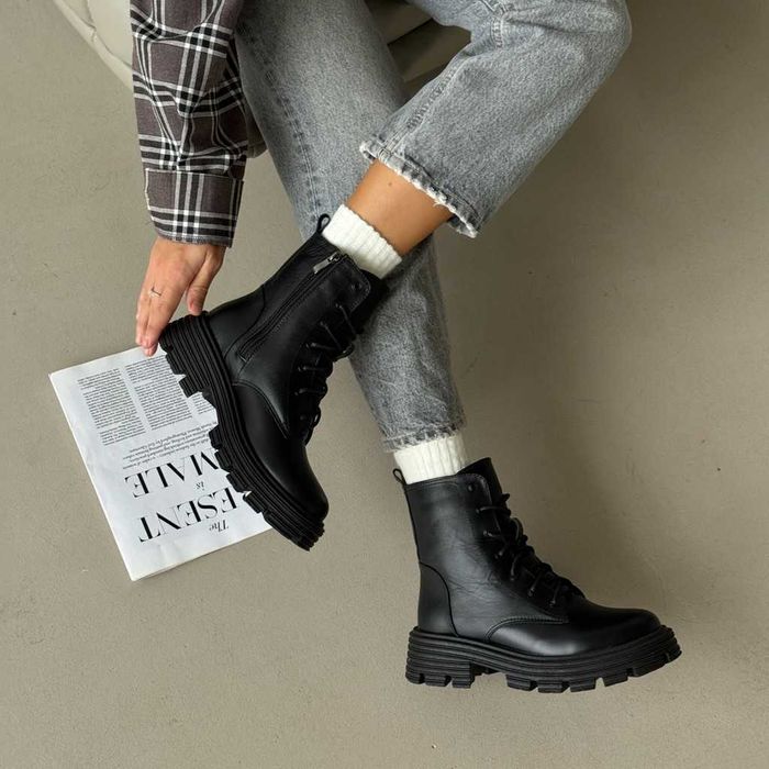 Зимові шкіряні черевики, зимние кожаные ботинки, берці берцы 36-41р